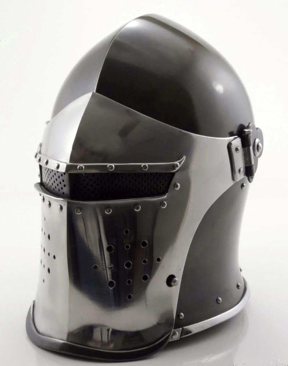 Medieval Barbuta Helmet — 18 Gauge Steel Wearable Armor