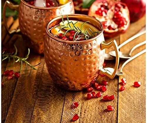 Hammered Copper Moscow Mule Mug — Nickel Lined Interior