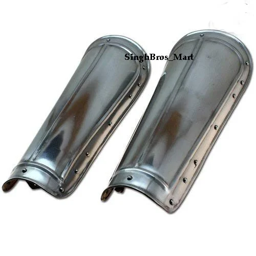 Medieval Steel Leg Greaves — Hand Forged Knight Armor