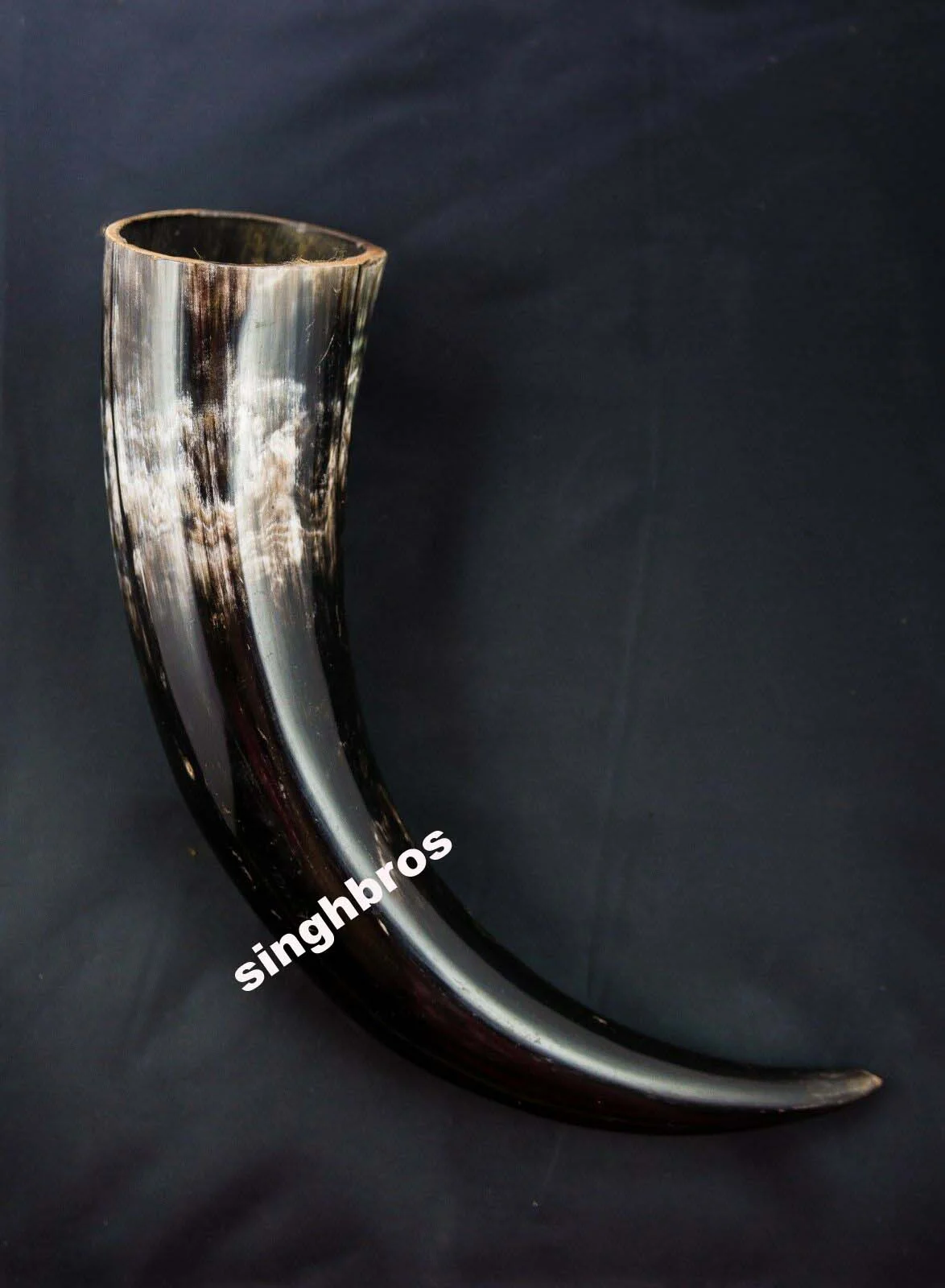 Viking Drinking Horn — Handmade Polished 10-12 Inch Medieval