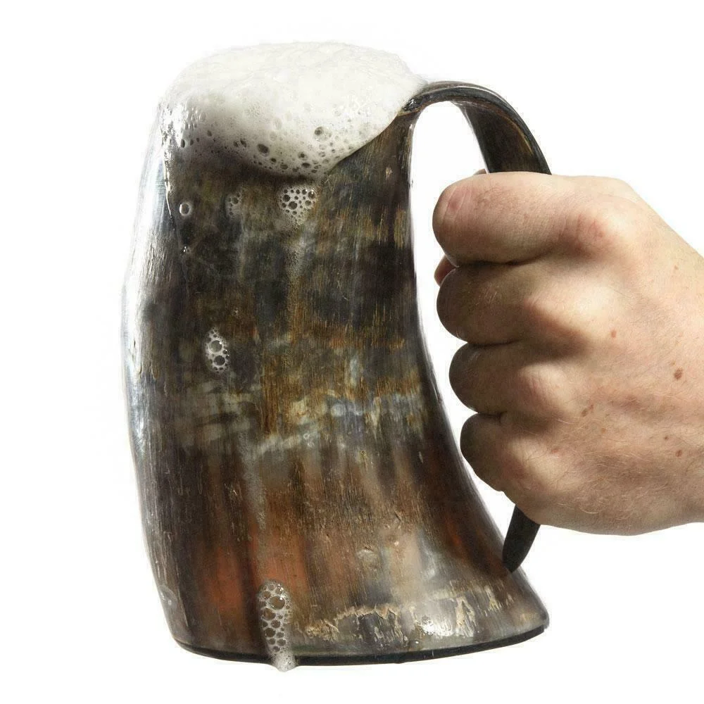 Viking Drinking Horn — Handcrafted Medieval Mead Cup