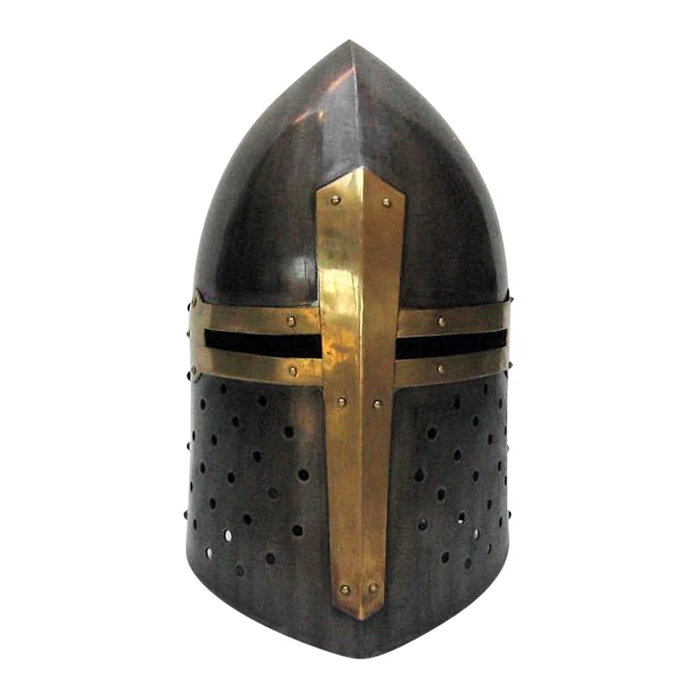 Medieval Sugarloaf Helmet — 18 Gauge Steel Construction — Handmade Antique Replica | SinghBros Mart