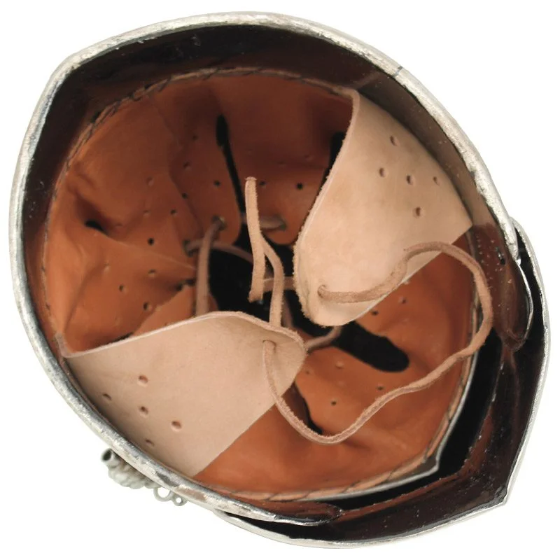 Medieval Barbute Helmet — Detachable Visor 16 Gauge Steel — close-up | SinghBros Mart
