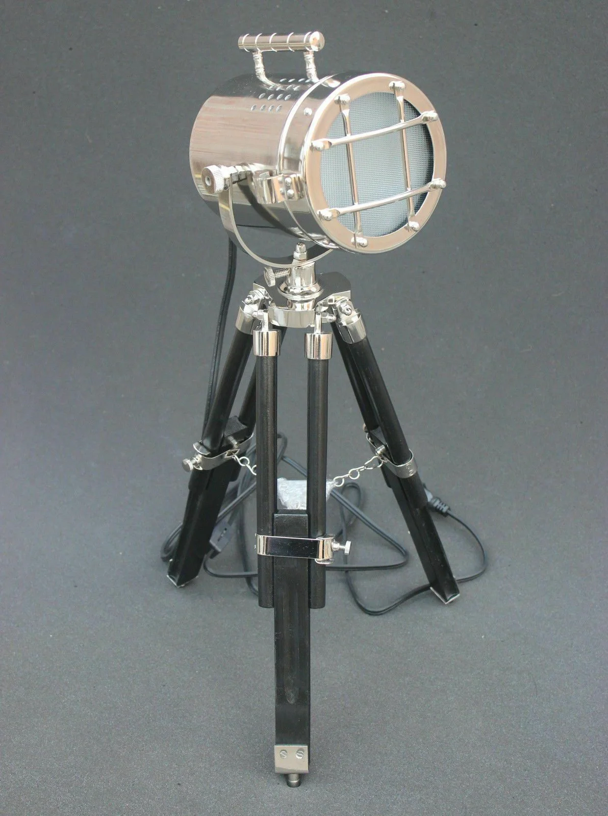 Vintage Nautical Searchlight Table Lamp — Adjustable Tripod — Handmade Antique Replica | SinghBros Mart