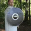 Medieval Viking Wooden Shield — Steel Boss &amp; Reinforcements — close-up | SinghBros Mart