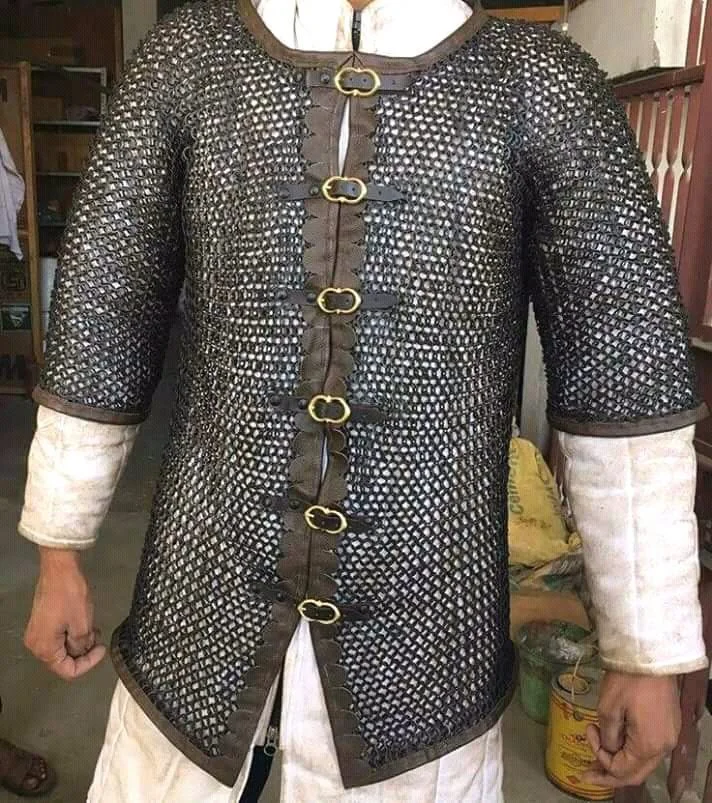 Medieval Chainmail Hauberk Shirt — Flat Riveted Aluminum