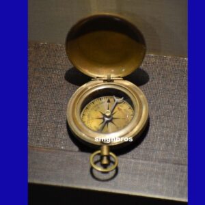 Vintage nautical brass compass