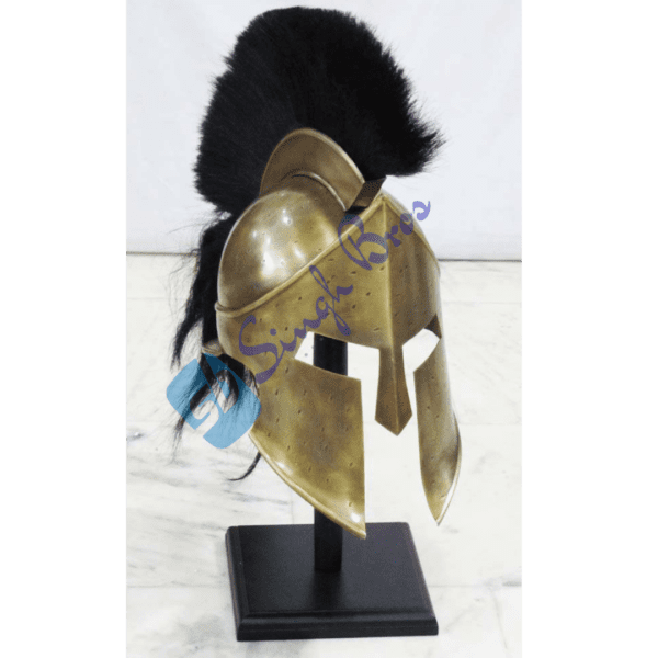 ancient greek helmet wood color